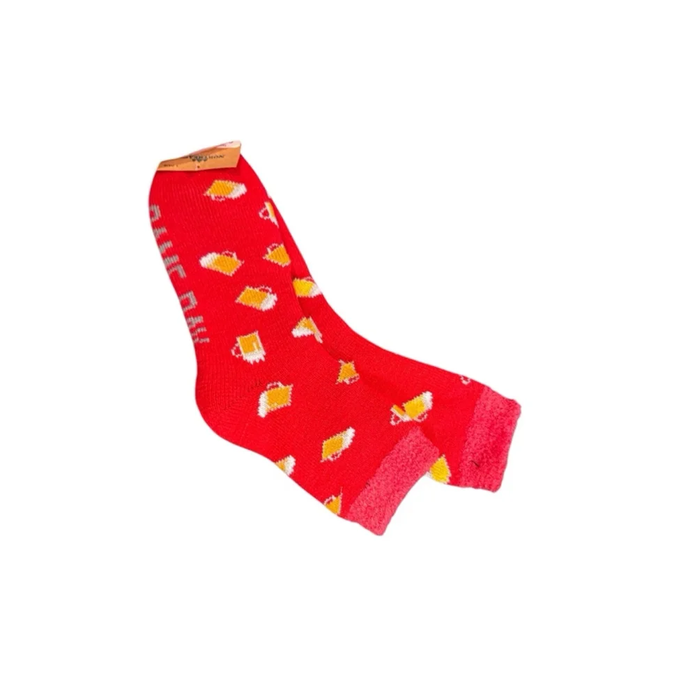 Unisex Unbranded game day beer Socks One Size Red Yellow